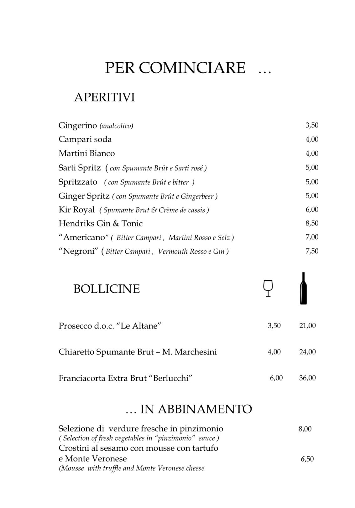 aperitivi