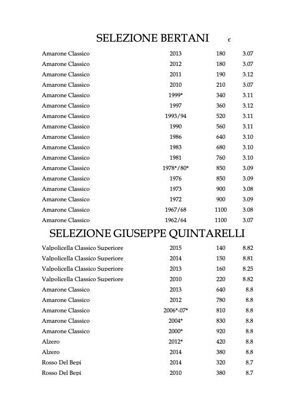 25.16 - SELEZIONE BERTANI E QUINTARELLI