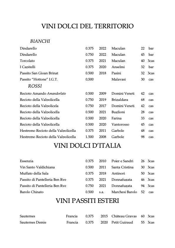 Vini da Dessert